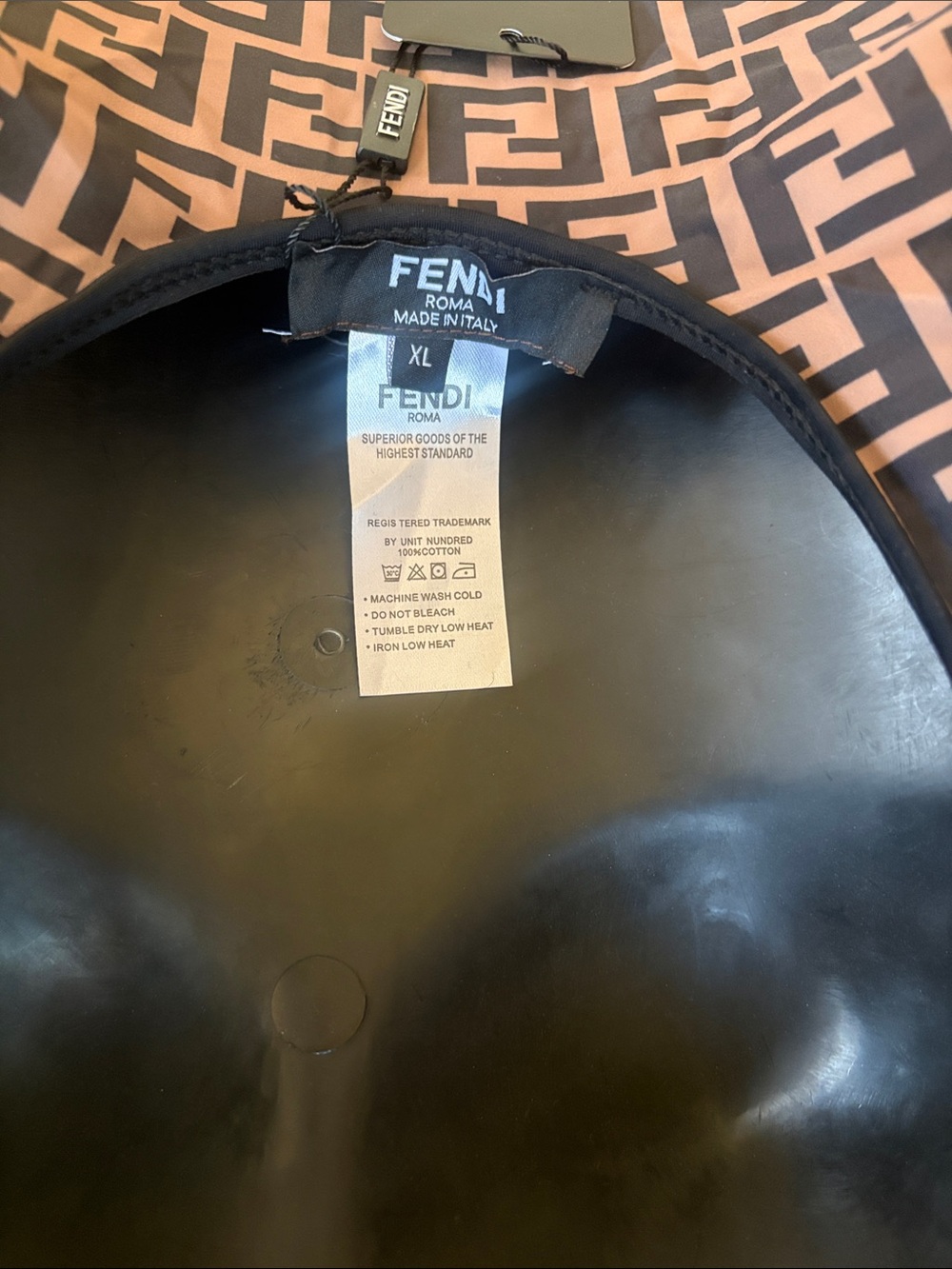 Fendi brown and Black Logo-Print One-Piece swimsuit - Picture 5 of 9